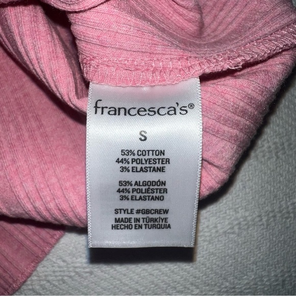 Francescas High Neck Knit Top Womens Small Y2K Pheobe Buffay Preppy Collegiate - Picture 3 of 7